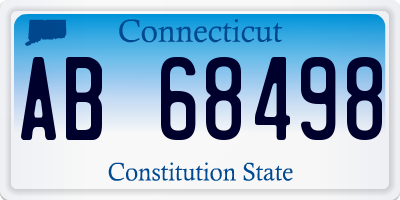 CT license plate AB68498