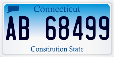 CT license plate AB68499