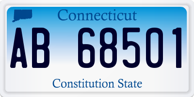 CT license plate AB68501