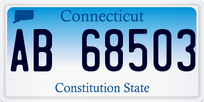 CT license plate AB68503