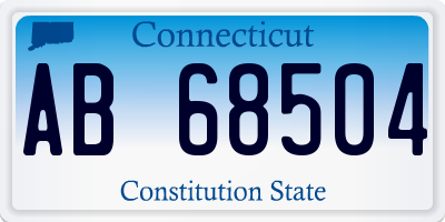 CT license plate AB68504