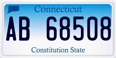 CT license plate AB68508