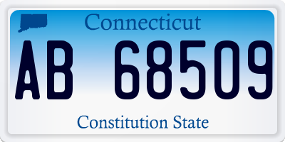 CT license plate AB68509