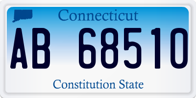 CT license plate AB68510