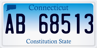 CT license plate AB68513