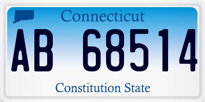 CT license plate AB68514