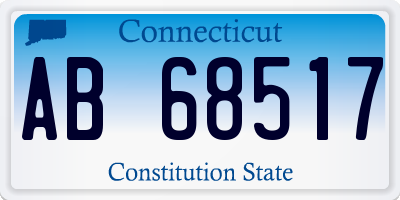 CT license plate AB68517