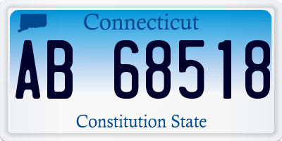 CT license plate AB68518