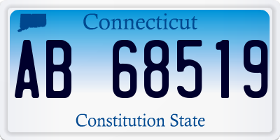 CT license plate AB68519