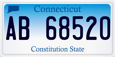 CT license plate AB68520