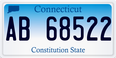 CT license plate AB68522