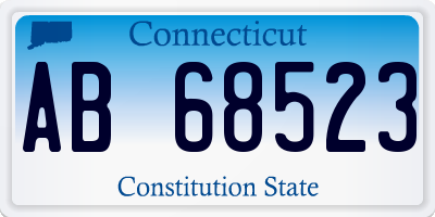 CT license plate AB68523