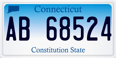 CT license plate AB68524