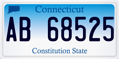 CT license plate AB68525