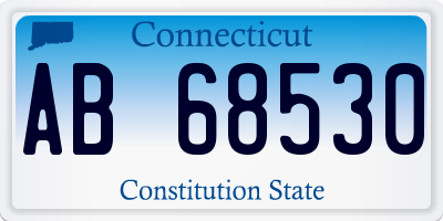 CT license plate AB68530