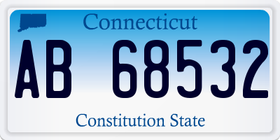 CT license plate AB68532