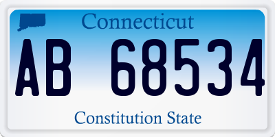 CT license plate AB68534