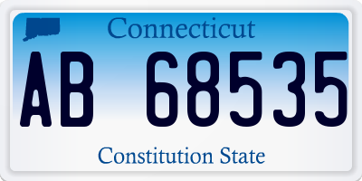 CT license plate AB68535