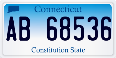 CT license plate AB68536