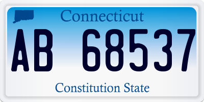 CT license plate AB68537