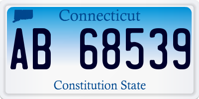 CT license plate AB68539