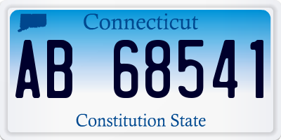 CT license plate AB68541