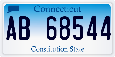 CT license plate AB68544