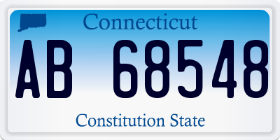 CT license plate AB68548