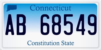 CT license plate AB68549