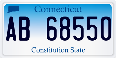 CT license plate AB68550