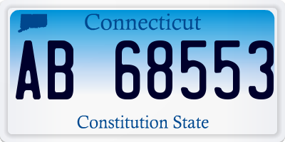 CT license plate AB68553