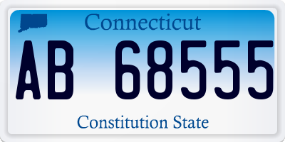 CT license plate AB68555