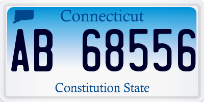 CT license plate AB68556