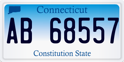 CT license plate AB68557