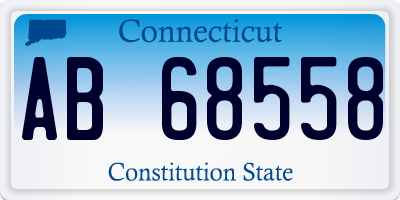 CT license plate AB68558