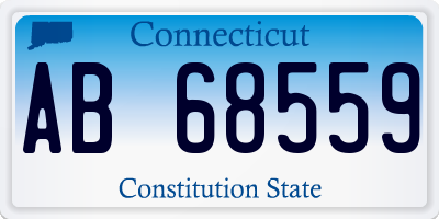 CT license plate AB68559