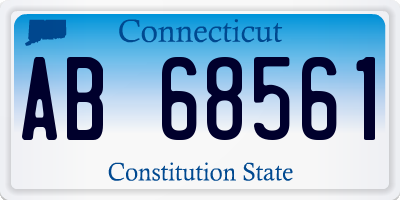 CT license plate AB68561