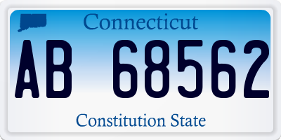 CT license plate AB68562