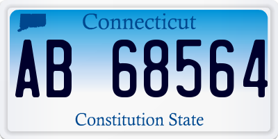 CT license plate AB68564