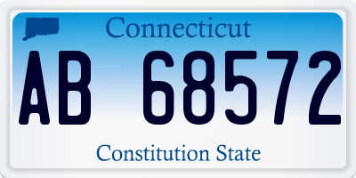 CT license plate AB68572