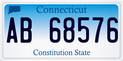 CT license plate AB68576