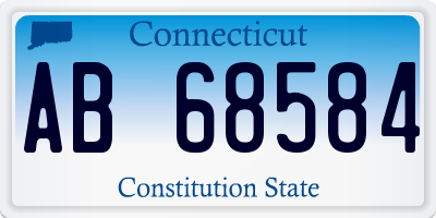 CT license plate AB68584