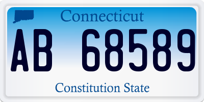 CT license plate AB68589