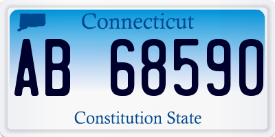 CT license plate AB68590