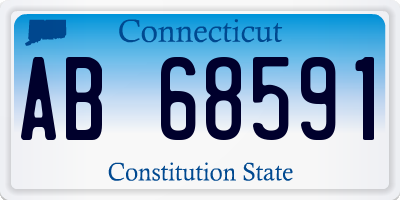 CT license plate AB68591