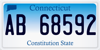 CT license plate AB68592