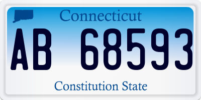 CT license plate AB68593