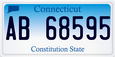 CT license plate AB68595