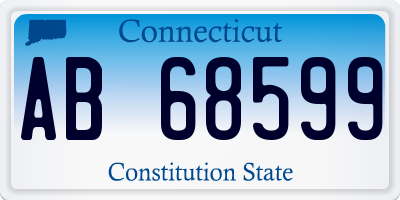 CT license plate AB68599