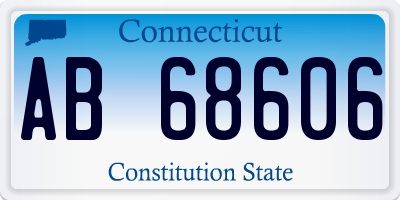 CT license plate AB68606
